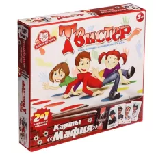 Игра 2 в 1 «Твистер» + карты «Мафия» Игра 2 в 1 «Твистер» + карты «Мафия»