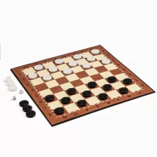 Шашки игра настольная, с доской 33×33 см, d=2.5 см Шашки игра настольная, с доской 33×33 см, d=2.5 см