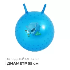 Мяч - прыгун с рожками, массажный, d=55 см, МИКС Мяч - прыгун с рожками, массажный, d=55 см, МИКС