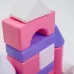 Кубики детские, пластиковые, цветные, 41 штука, 6×6 см, цвет розовый Кубики детские, пластиковые, цветные, 41 штука, 6×6 см, цвет розовый
