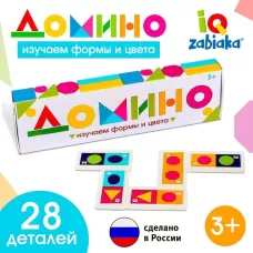 Домино «Изучаем цвета и формы», пластик, 28 деталей Домино «Изучаем цвета и формы», пластик, 28 деталей