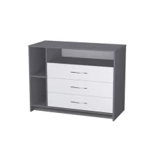 Комод c 4 ящиками Polini kids Simple 2110, 505×1130×865 мм, серо-белый Комод c 4 ящиками Polini kids Simple 2110, 505×1130×865 мм, серо-белый