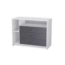 Комод c 4 ящиками Polini kids Simple 2110, 505×1130×865 мм, белый-серый Комод c 4 ящиками Polini kids Simple 2110, 505×1130×865 мм, белый-серый