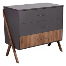 Комод Polini Kids Porto 2200, 51×103×92 см, цвет графит-дуб крафт Комод Polini Kids Porto 2200, 51×103×92 см, цвет графит-дуб крафт