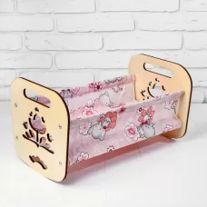 Кроватка деревянная для кукол «Катюша», 44×24×24 см, с постельным бельём Кроватка деревянная для кукол «Катюша», 44×24×24 см, с постельным бельём