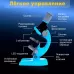 Микроскоп детский «Юный ботаник» кратность х100, х400, х1200, голубой, подсветка Микроскоп детский «Юный ботаник» кратность х100, х400, х1200, голубой, подсветка