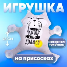 Автоигрушка «Тише едешь - меньше должен», енот, на присосках Автоигрушка «Тише едешь - меньше должен», енот, на присосках