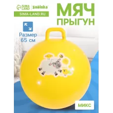 Мяч прыгун с ручкой 65 см, МИКС Мяч прыгун с ручкой 65 см, МИКС