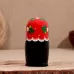 Матрёшка дерево «Весела», красная голова, низ чёрный, 5-кукольная, 14 см Матрёшка дерево «Весела», красная голова, низ чёрный, 5-кукольная, 14 см