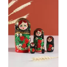 Матрёшка дерево «Анна», хохлома, 5-кукольная, 11 см Матрёшка дерево «Анна», хохлома, 5-кукольная, 11 см