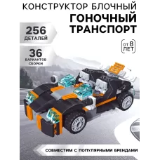 Конструктор «Гоночный транспорт», 256 деталей, 36 вариантов сборки Конструктор «Гоночный транспорт», 256 деталей, 36 вариантов сборки