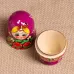 Матрёшка дерево «Божья коровка», фиолетовый платок, 5 кукольная, 9-11 см Матрёшка дерево «Божья коровка», фиолетовый платок, 5 кукольная, 9-11 см