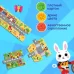 Гигантский пазл - дорога, 2 машинки, 27 крупных деталей Гигантский пазл - дорога, 2 машинки, 27 крупных деталей