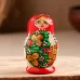 Матрёшка дерево «Божья коровка», красный платок, 5 кукольная, 9-11 см Матрёшка дерево «Божья коровка», красный платок, 5 кукольная, 9-11 см