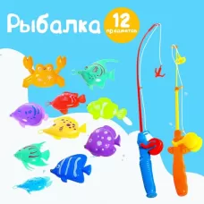 Рыбалка «Большой улов», 10 рыбок, 2 удочки Рыбалка «Большой улов», 10 рыбок, 2 удочки