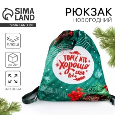 Рюкзак - мешок детский новогодний «Тому, кто хорошо себя вёл», 35×30 см Рюкзак - мешок детский новогодний «Тому, кто хорошо себя вёл», 35×30 см