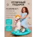 Каталка-качалка «Пони», сафари, бирюзовая Каталка-качалка «Пони», сафари, бирюзовая