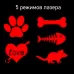 Лазерная указка для кошек, 5 картинок, 100 мАч, дальность до 8 м, красный луч, USB