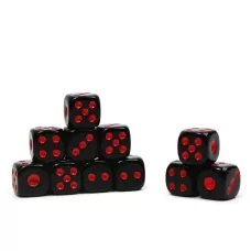Кости игральные 1.2×1.2 см, набор 100 шт., черные Кости игральные 1.2×1.2 см, набор 100 шт., черные