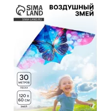Воздушный змей «Бабочка», с леской Воздушный змей «Бабочка», с леской
