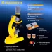 Микроскоп детский «Юный ботаник» кратность х100, х400, х1200, желтый, подсветка Микроскоп детский «Юный ботаник» кратность х100, х400, х1200, желтый, подсветка