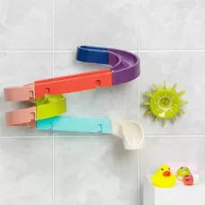 Игрушка для ванны «Водная горка», 9 деталей, 4 игрушки, на присосках Игрушка для ванны «Водная горка», 9 деталей, 4 игрушки, на присосках