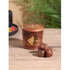 Кости игральные в шкатулке, 6.5×6.5×6 см, дерево шишам, латунь Кости игральные в шкатулке, 6.5×6.5×6 см, дерево шишам, латунь