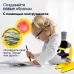Микроскоп детский «Юный ботаник» кратность х100, х400, х1200, желтый, подсветка Микроскоп детский «Юный ботаник» кратность х100, х400, х1200, желтый, подсветка