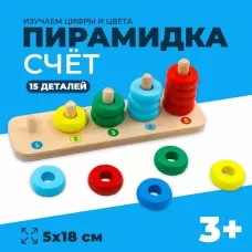 Пирамидка «Счеты», 15 деталей Пирамидка «Счеты», 15 деталей