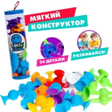 Мягкий конструктор детский «Забавные присоски», 24 детали Мягкий конструктор детский «Забавные присоски», 24 детали