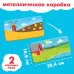 Магнитные макси-пазлы «Синий трактор на ферме», в металлической коробке Магнитные макси-пазлы «Синий трактор на ферме», в металлической коробке