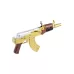 Автомат АК-47, с лазером, стреляет пульками 6 мм, цвет золотой, 46 см Автомат АК-47, с лазером, стреляет пульками 6 мм, цвет золотой, 46 см