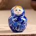 Матрёшка дерево «Гжель», синее платье, 10 кукольная, 13 см, ручная роспись Матрёшка дерево «Гжель», синее платье, 10 кукольная, 13 см, ручная роспись