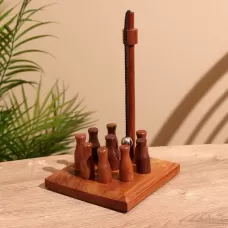 Игра настольная «Боулинг», 12×12×21 см, дерево шишам Игра настольная «Боулинг», 12×12×21 см, дерево шишам