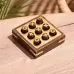 Игра настольная «Крестики-нолики», 10×10 см, дерево шишам, латунь Игра настольная «Крестики-нолики», 10×10 см, дерево шишам, латунь