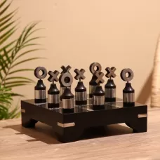 Игра настольная «Крестики-нолики», 20×20 см, манговое дерево, сталь Игра настольная «Крестики-нолики», 20×20 см, манговое дерево, сталь