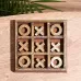 Игра настольная «Крестики-нолики», 13×13 см, дерево шишам, латунь Игра настольная «Крестики-нолики», 13×13 см, дерево шишам, латунь