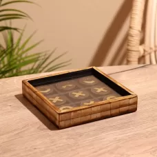 Игра настольная «Крестики-нолики», 16×16 см, полирезин, кость Игра настольная «Крестики-нолики», 16×16 см, полирезин, кость