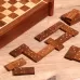 Игра настольная 3 в 1, шахматы, домино, кубики, доска 35×35 см, дерево шишам Игра настольная 3 в 1, шахматы, домино, кубики, доска 35×35 см, дерево шишам
