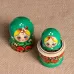 Матрёшка дерево «Божья коровка», зелёное платье, 5 кукольная, 10-12 см Матрёшка дерево «Божья коровка», зелёное платье, 5 кукольная, 10-12 см
