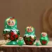 Матрёшка дерево «Божья коровка», зелёное платье, 5 кукольная, 10-12 см Матрёшка дерево «Божья коровка», зелёное платье, 5 кукольная, 10-12 см