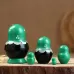 Матрёшка дерево «Божья коровка», зелёное платье, 5 кукольная, 10-12 см Матрёшка дерево «Божья коровка», зелёное платье, 5 кукольная, 10-12 см