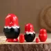 Матрёшка дерево «Божья коровка», красный платок, 5 кукольная, 9-11 см Матрёшка дерево «Божья коровка», красный платок, 5 кукольная, 9-11 см