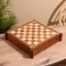 Игра настольная 3 в 1, шахматы, домино, кубики, доска 35×35 см, дерево шишам Игра настольная 3 в 1, шахматы, домино, кубики, доска 35×35 см, дерево шишам