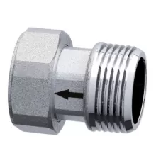 Американка c обратным клапаном, хром. 1/2”НР-3/4”НГ под пломбу