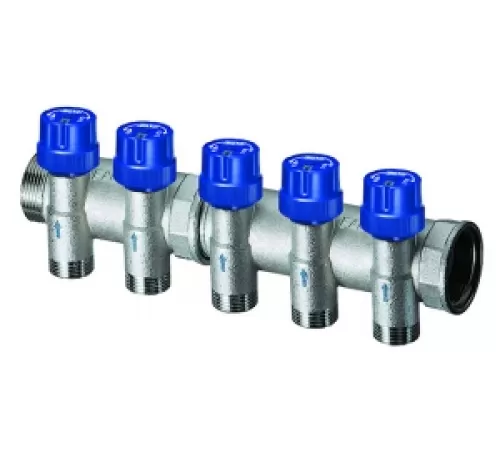 Коллектор терморегулирующий 1 1/4", 4 отвода М24х19 FAR