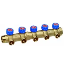 Коллектор регулирующий 1 1/4" (НР - ВР) c 4-мя отводами М33х1,5