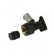 Водорозетка ВР c черной заглушкой BP04 1/2", ПВДФ пресс, 20x1/2" (56 мм)