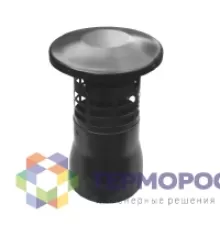 Дымоход утепленный, вертикальный, ф80 мм, ?ут=10 мм, L=1000 мм, цвет черный, алюминий Gekon