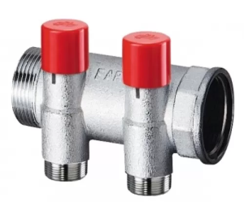 Коллектор балансировочный 1 1/4", 3 отвода 3/4"EU FAR